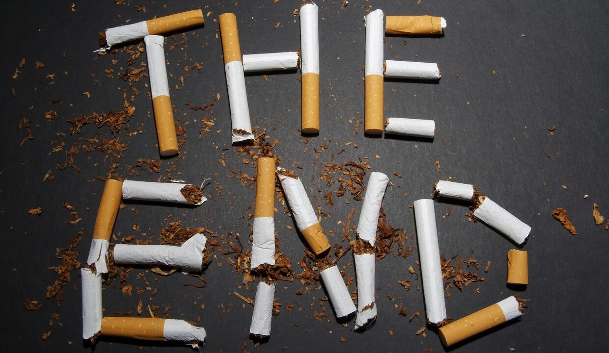 broken cigarettes and changes in the body when you stop smoking